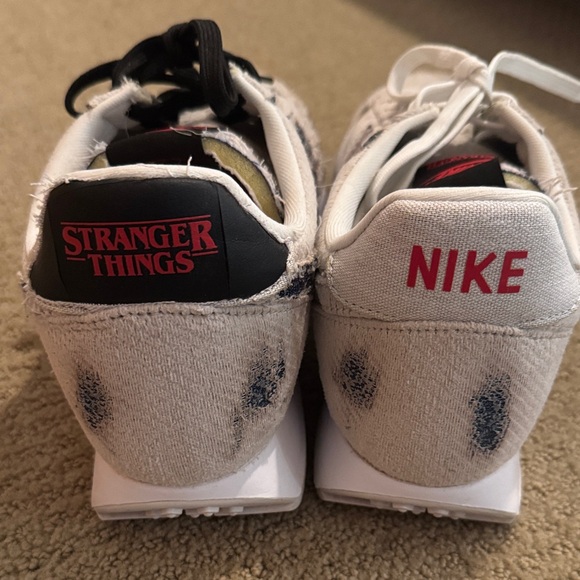 Nike x Stranger Things Custom Design Cortez Size 12  Cj6107-100 - Picture 6 of 7